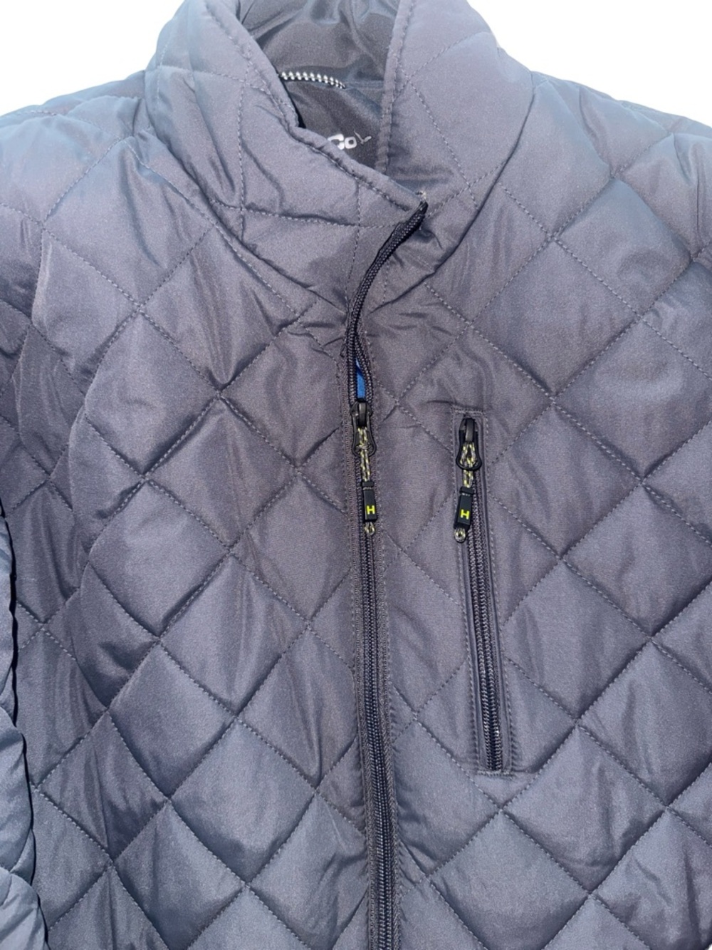 Hawke & Co Gray Diamond-Quilt Puffer Jacket - Picture 2 of 4